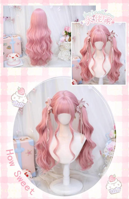 Dalao Home - Sweet Lolita Wig Double Ponytails Long Wavy Wig