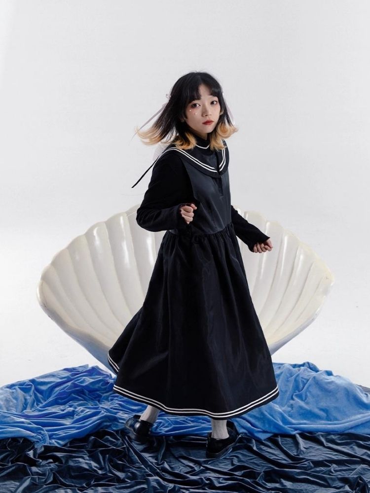 Sailor suit style dress【s0000003605】