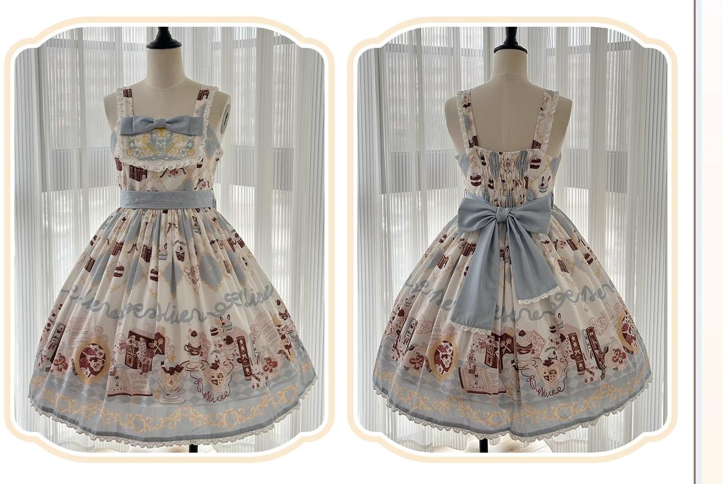 Sweet Dream Sheep - Alice Cat - Printed Kawaii Lolita Dress