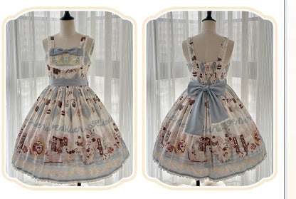 Sweet Dream Sheep - Alice Cat - Printed Kawaii Lolita Dress