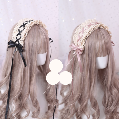 Xiaogui - Japanese Style Sweet Lolita Lace Headband Multicolors