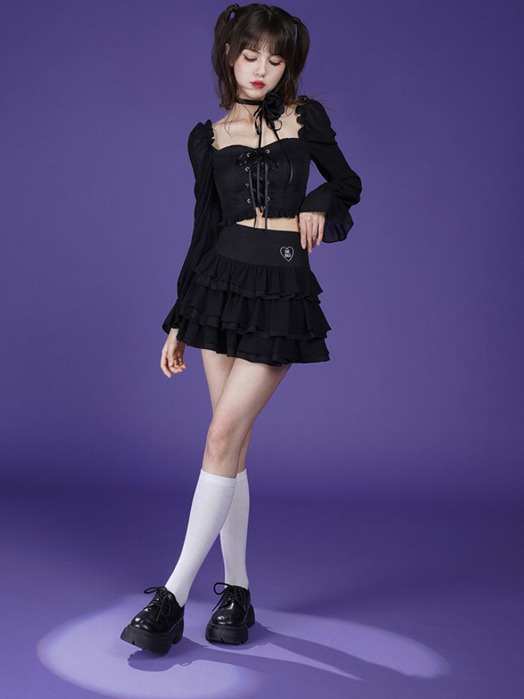 Dark Romantic Rose Chocker【s0000002042】