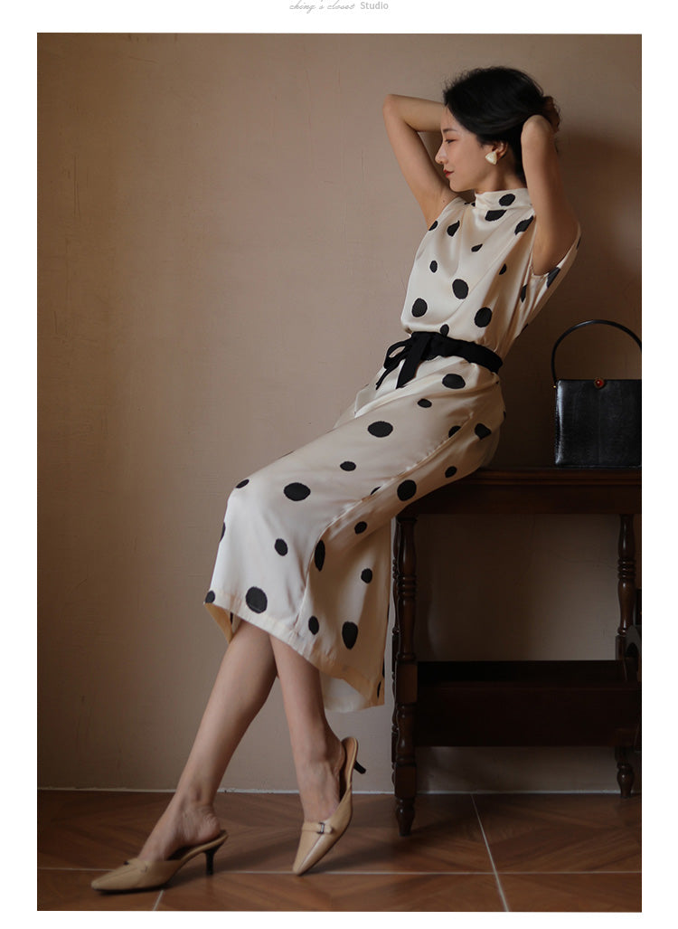 Countess Polka Dot Ecru Dress