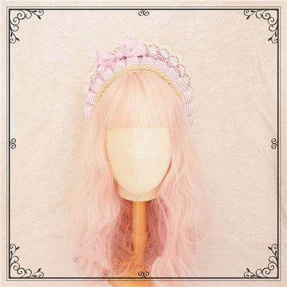 Foxcherry-Sweet Lolita Striped Maid Headdress Multicolors