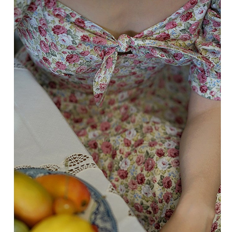 Flower field vintage dress