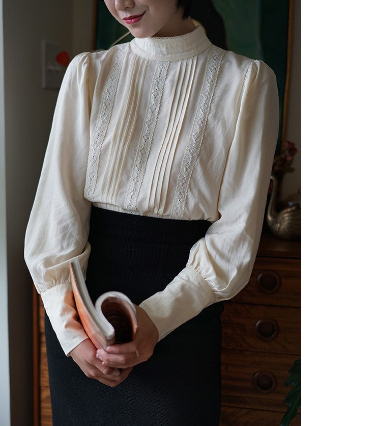 embroidered classical blouse