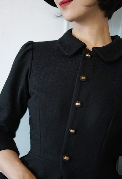 Black lady classical short jacket