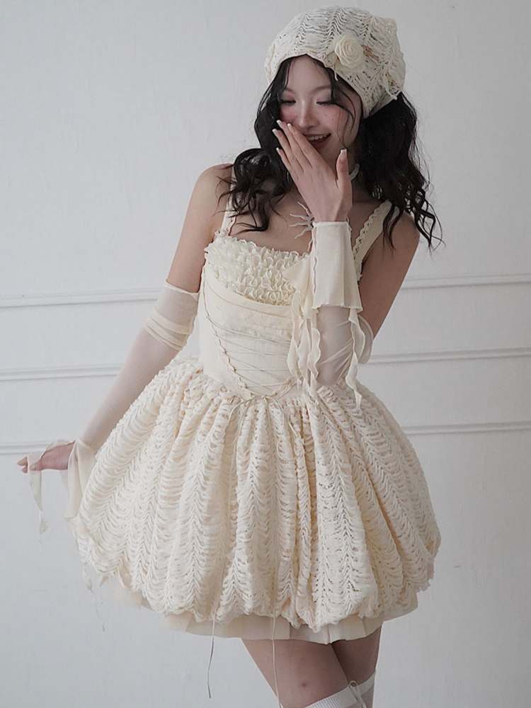 Niche Strap Princess Puff Dress【s0000008139】