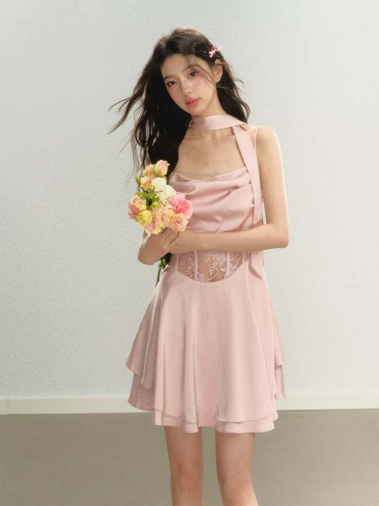 Sexy Lace Stitch Cami Dress【s0000008056】