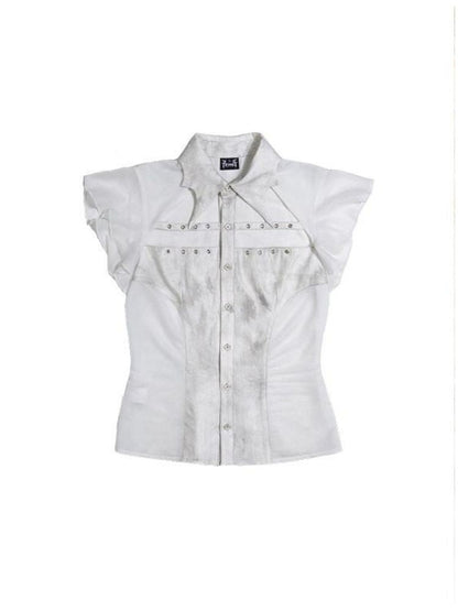 Stitching short-sleeved shirt【s0000003211】