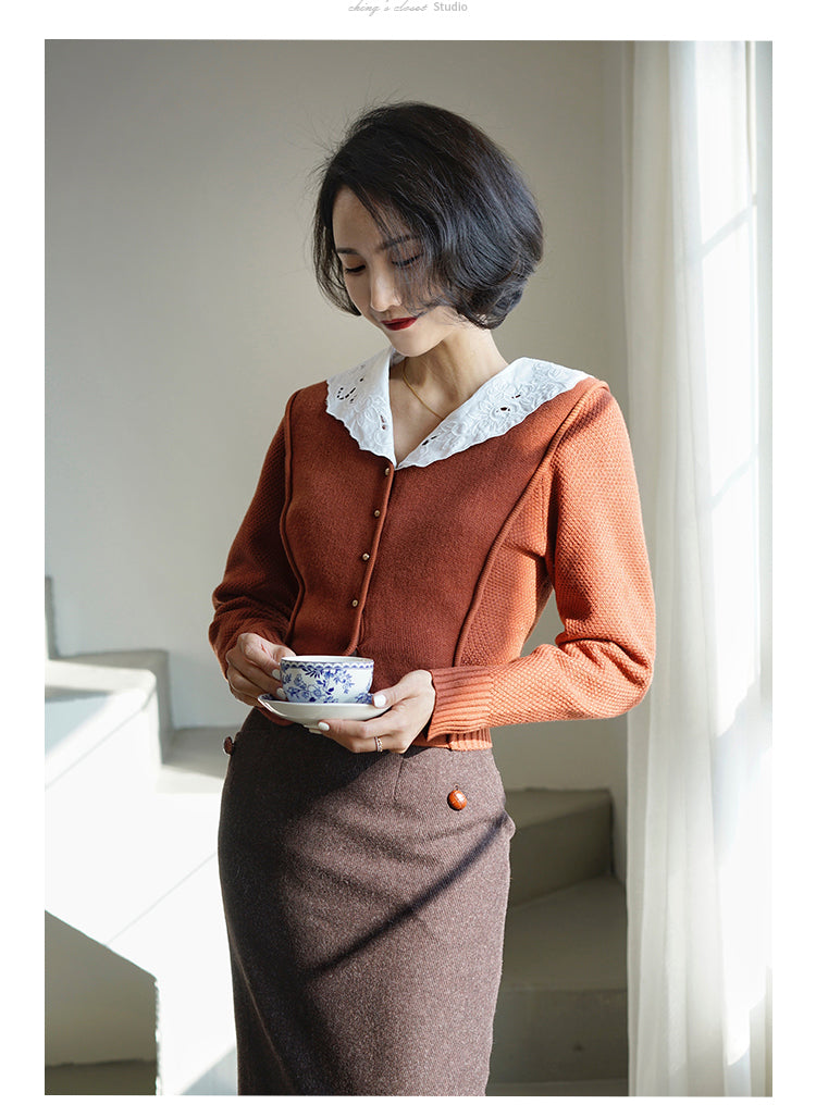 Western-style lady's cardigan jacket