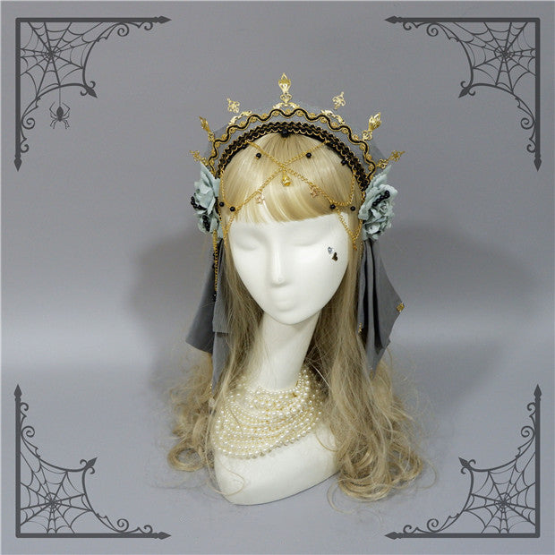 Foxcherry-Palace Retro Gorgeous Lolita headdress Multicolors