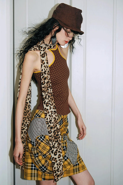 Vintage Dual-Sided Color Knit Tank Top