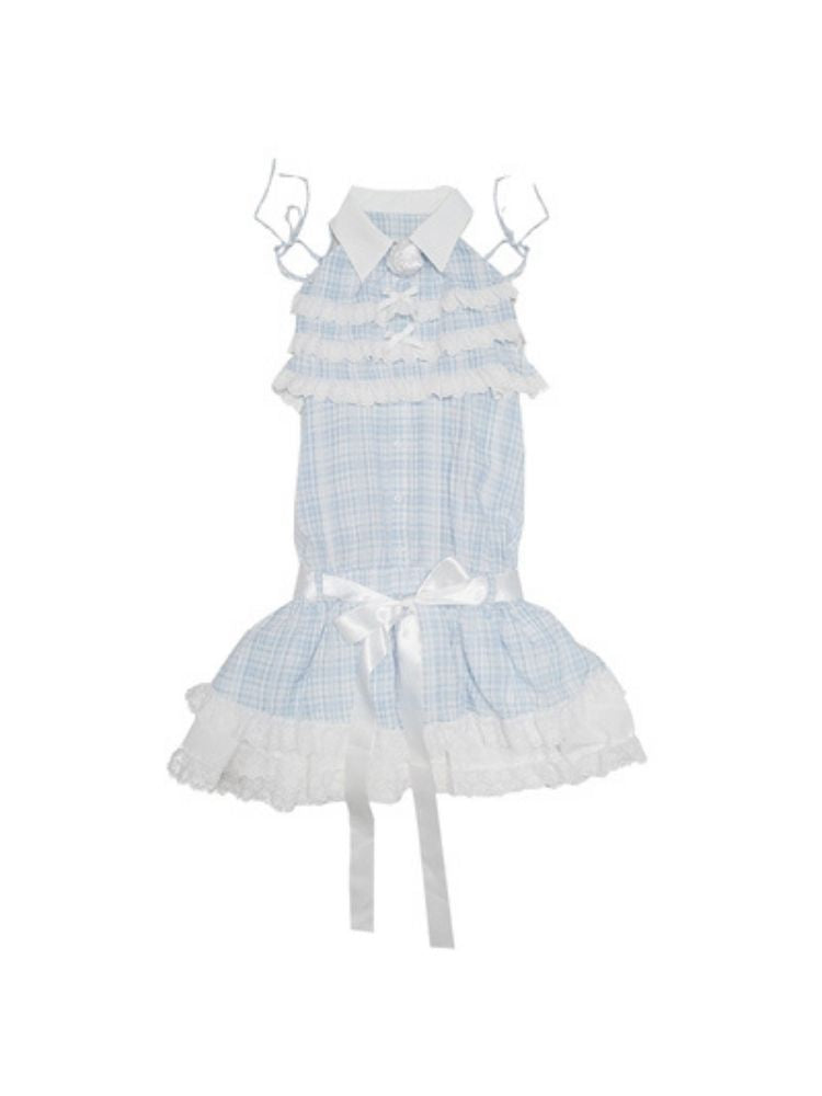 Jacquard Lace Low Waist Sleeveless Dress【s0000002898】