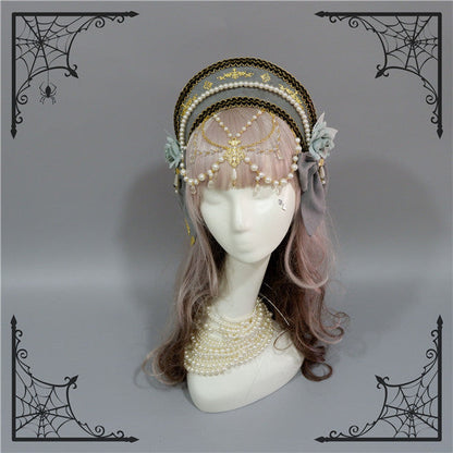Fox Cherry-Lolita Palace Retro Gorgeous Flowers Headdress