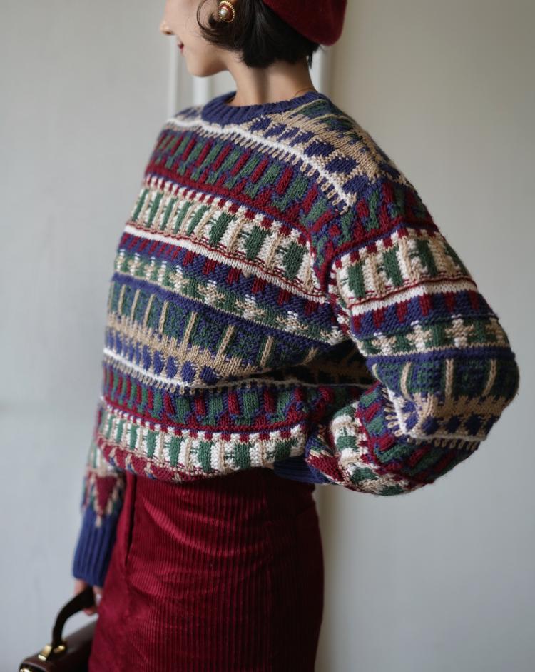 Nordic Retro Fair Isle Knit