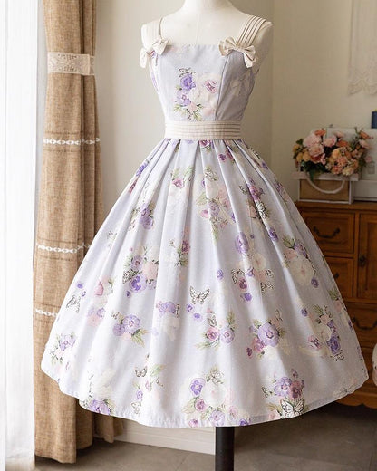 Forest Wardrobe - Forest Holiday - Elegant Lolita Foral Print JSK Dress Multicolors