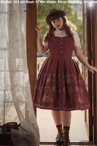 Miss Point - Antique Key - Elegant Lolita JSK Retro Lolita Dress