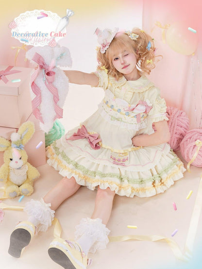 Mewroco - Decorative Cake - Sweet Lolita JSK Camisole Jumper Dress