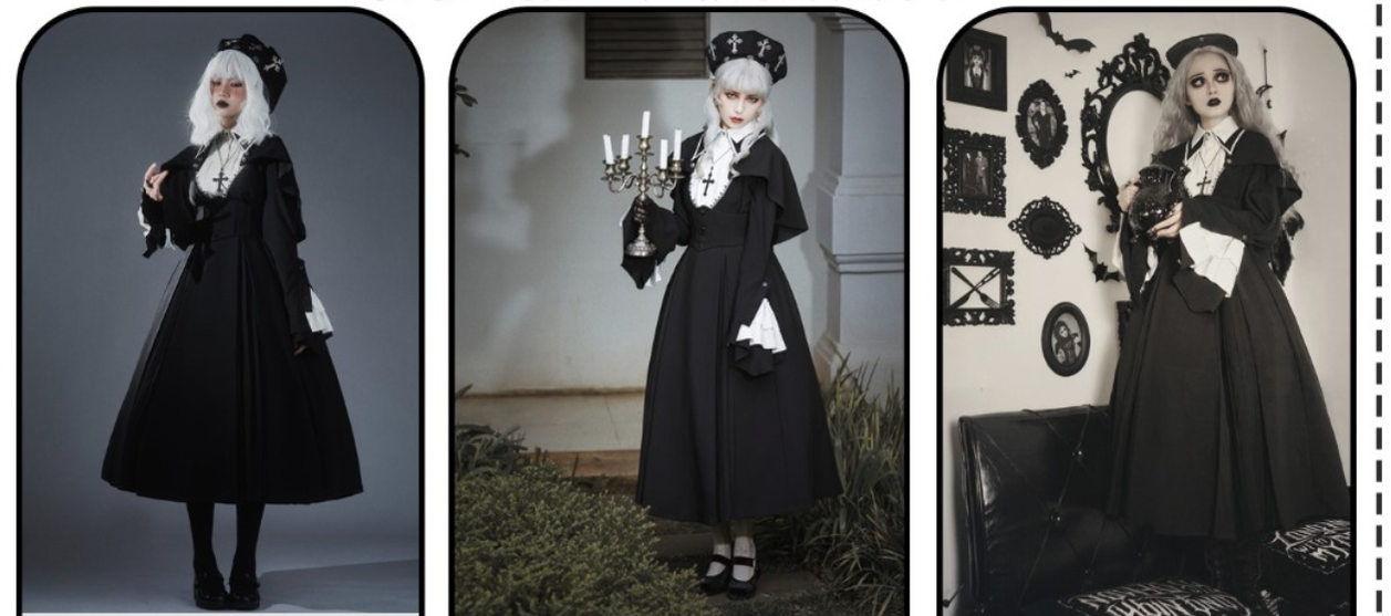 Susin Lolita - Cross Praise - Nun Style Gothic Lolita Dress and Blouse