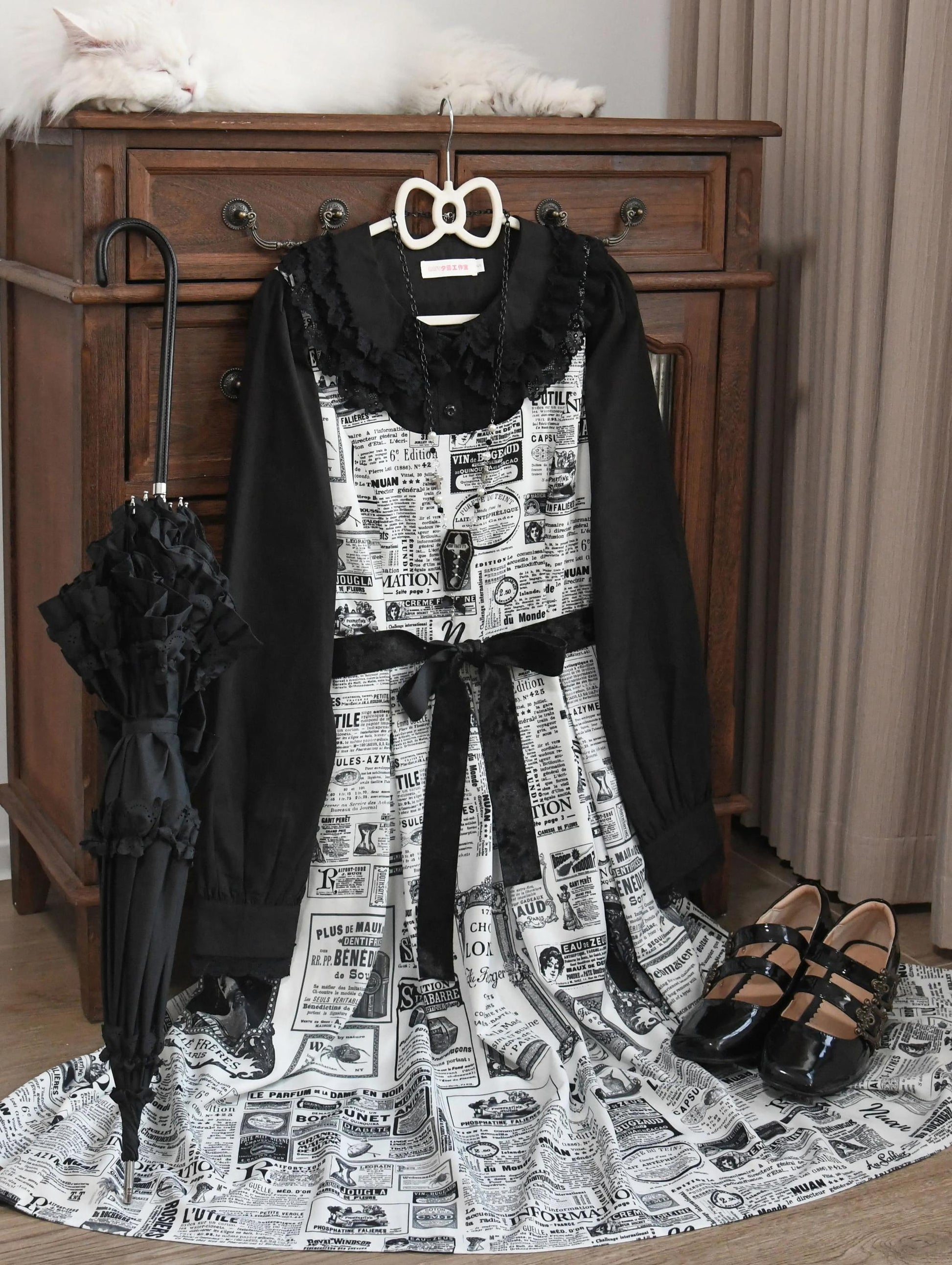 MIST - Half Sugar Milk Cake - Kawaii Lolita Blouse Peter-pan Collar and Puffy Sleeve Shirt