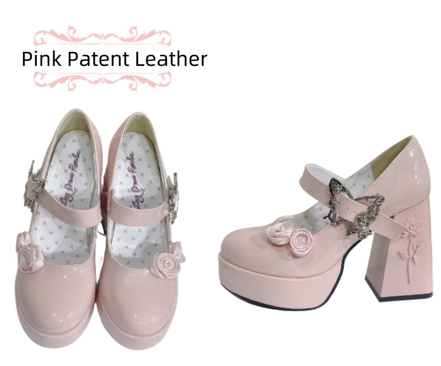 Dreamland - Cyclic Wonders - Elegant Lolita High Platform Shoes with Butterfly and Rose Details