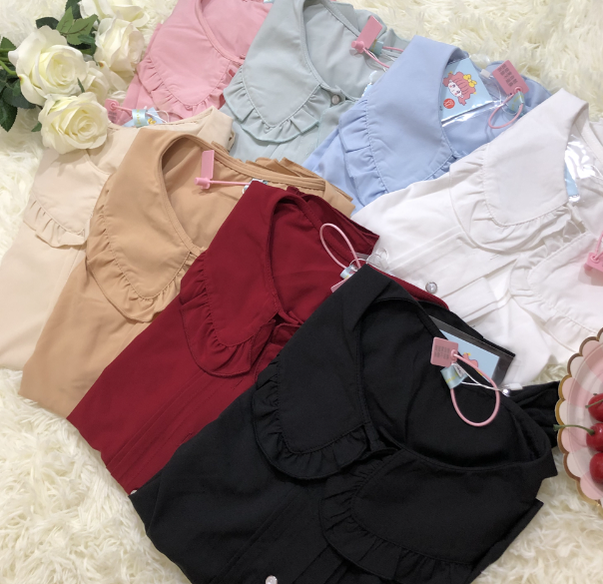 Niu Niu - Plus Size Lolita Blouse Long Sleeve Shirt