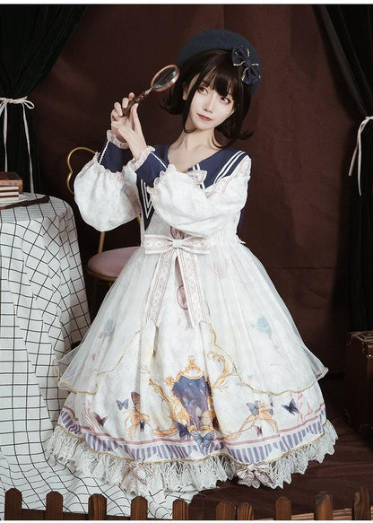 OCELOT - Classic Lolita OP Sailor Collar Elegant Lolita Dress