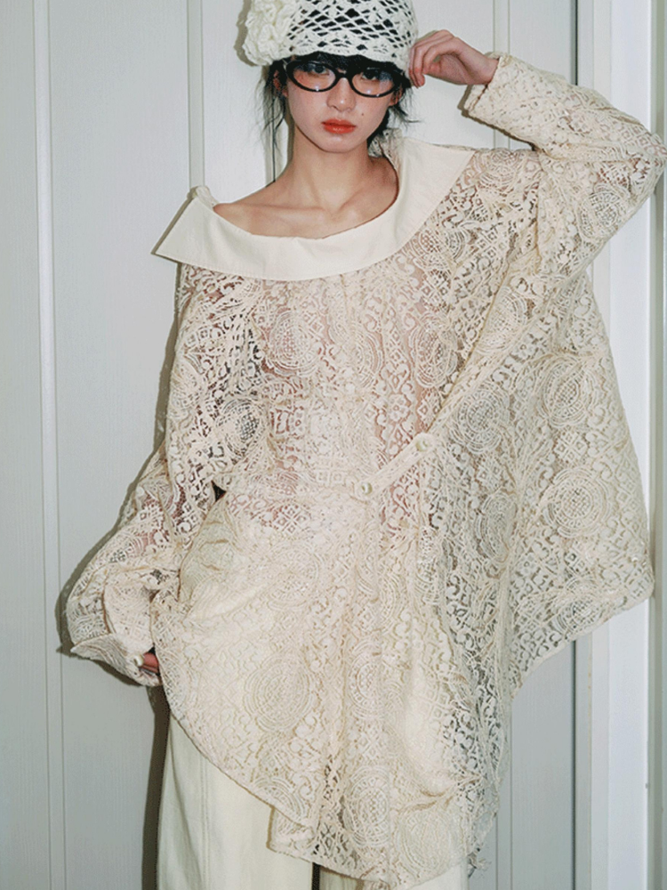 Reversible Lace Shirt Top