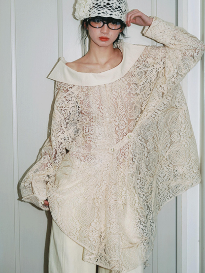 Reversible Lace Shirt Top