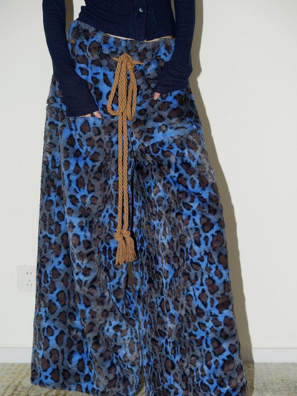 Leopard Print Loose Casual Pants