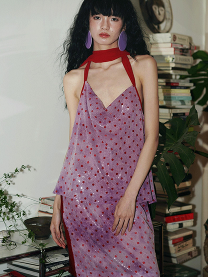 Polka Dot Vest Skirt Set