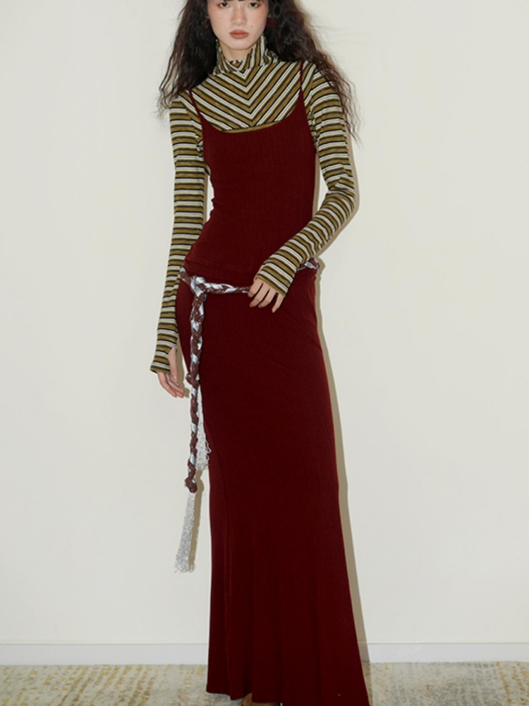 Fake Two-Piece Dress