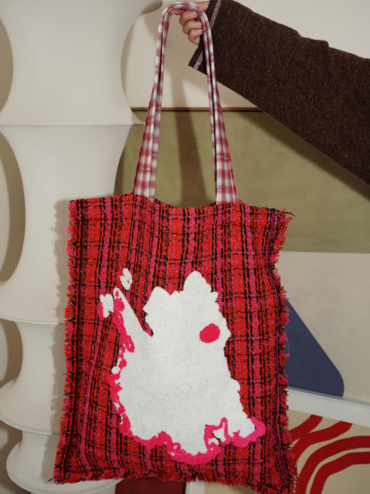 Plaid Large Capacity Tote Bag