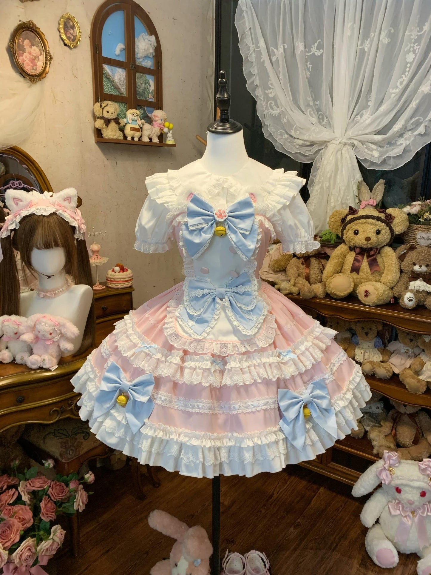 Sugar Girl - MeowRin SweetMaid - Sweet Lolita JSK, Adjustable Straps