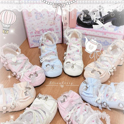 The Season of Booming Flowers - Showa Dreamland - Sweet Lolita Heels, Cute Claw-Shaped Heels