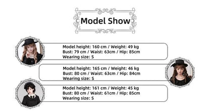 With PUJI - Old Testament - Classic Lolita Coat Black Plush Lolita Cape and Brooch