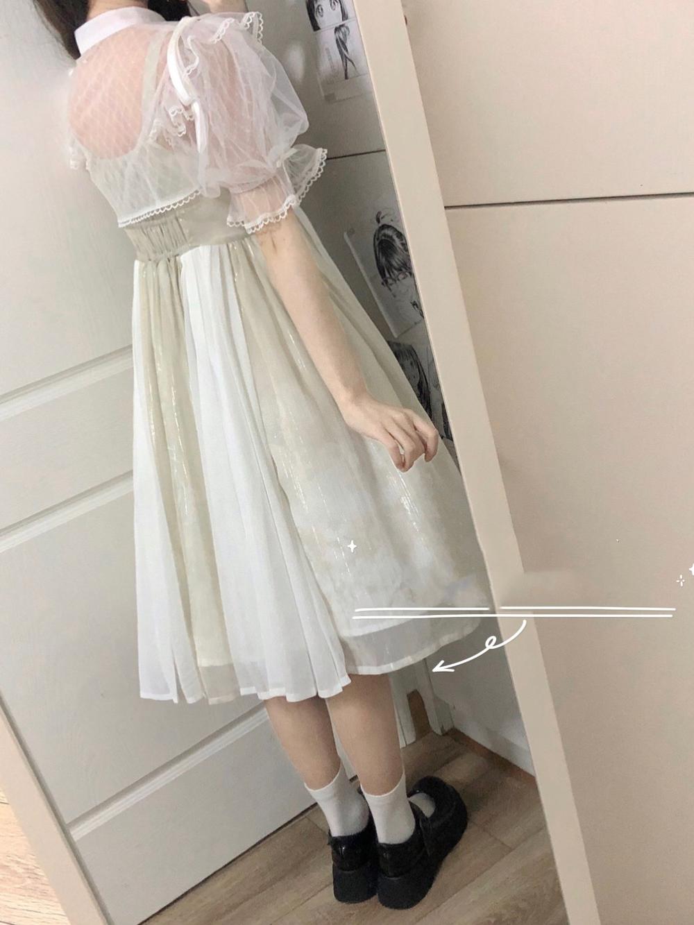 Cornfield Lolita - Wind Singing Lily - Qi Lolita Embroidered Dress Suit