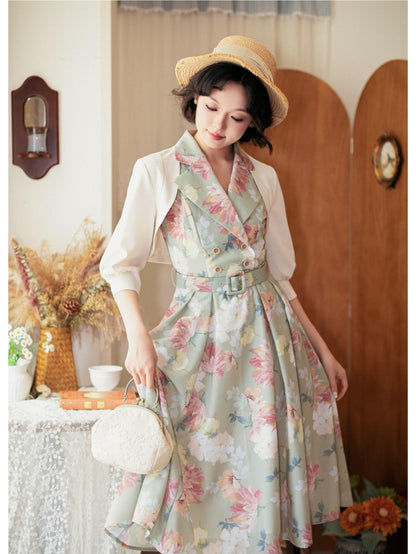 Forest Wardrobe - Afternoon Forest - Vintage Lolita Halter-neck JSK Dress in French Style