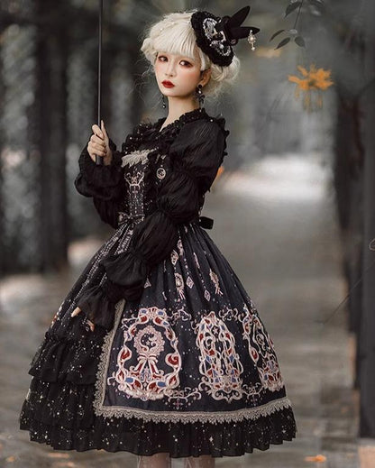 Cheese Cocoa - Star Drop Ceremony - Elegant Lolita Blouse Puff Sleeve Long Sleeve Shirt