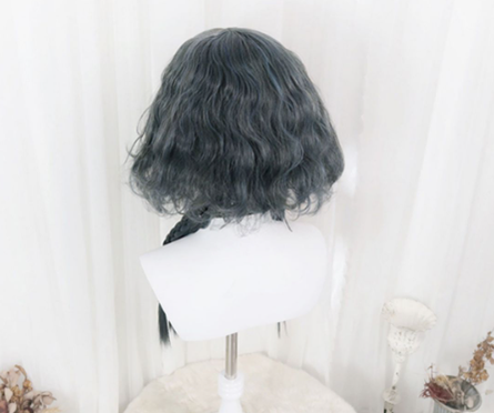 PippiPalace - Metaverse - Mix of Green And Blue Curly Short Wig