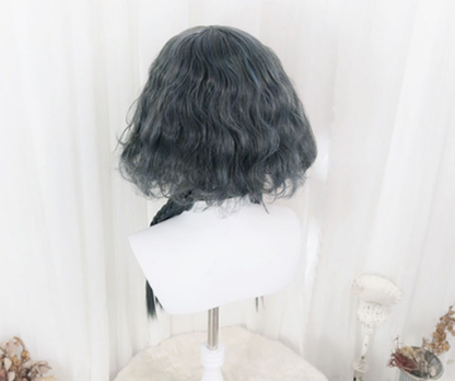 PippiPalace - Metaverse - Mix of Green And Blue Curly Short Wig