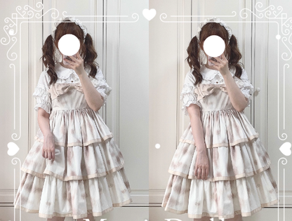 Mori Doll - Kawaii Lolita Rabbit Ears Short Sleeve Shirt Multicolors