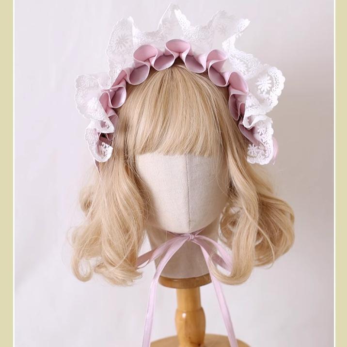 Xiaogui - Sweet Lolita Headdress Pink Handmade Christmas Accessories