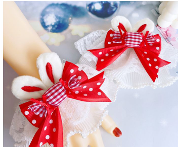 Sweetheart Endless - Sweet Lolita Cuffs Handmade Multicolor Rabbit Ears