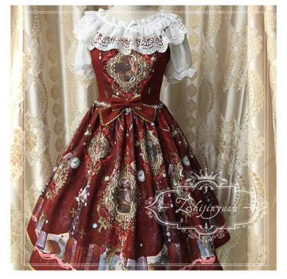 ZhiJinYuan - Elegant Lolita Shirt Open Shoulder Blouse