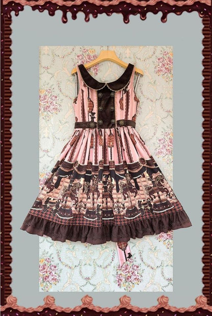 Infanta - Chocolate Carousel - Peter Pan Collar Old School Lolita Jumper Dress