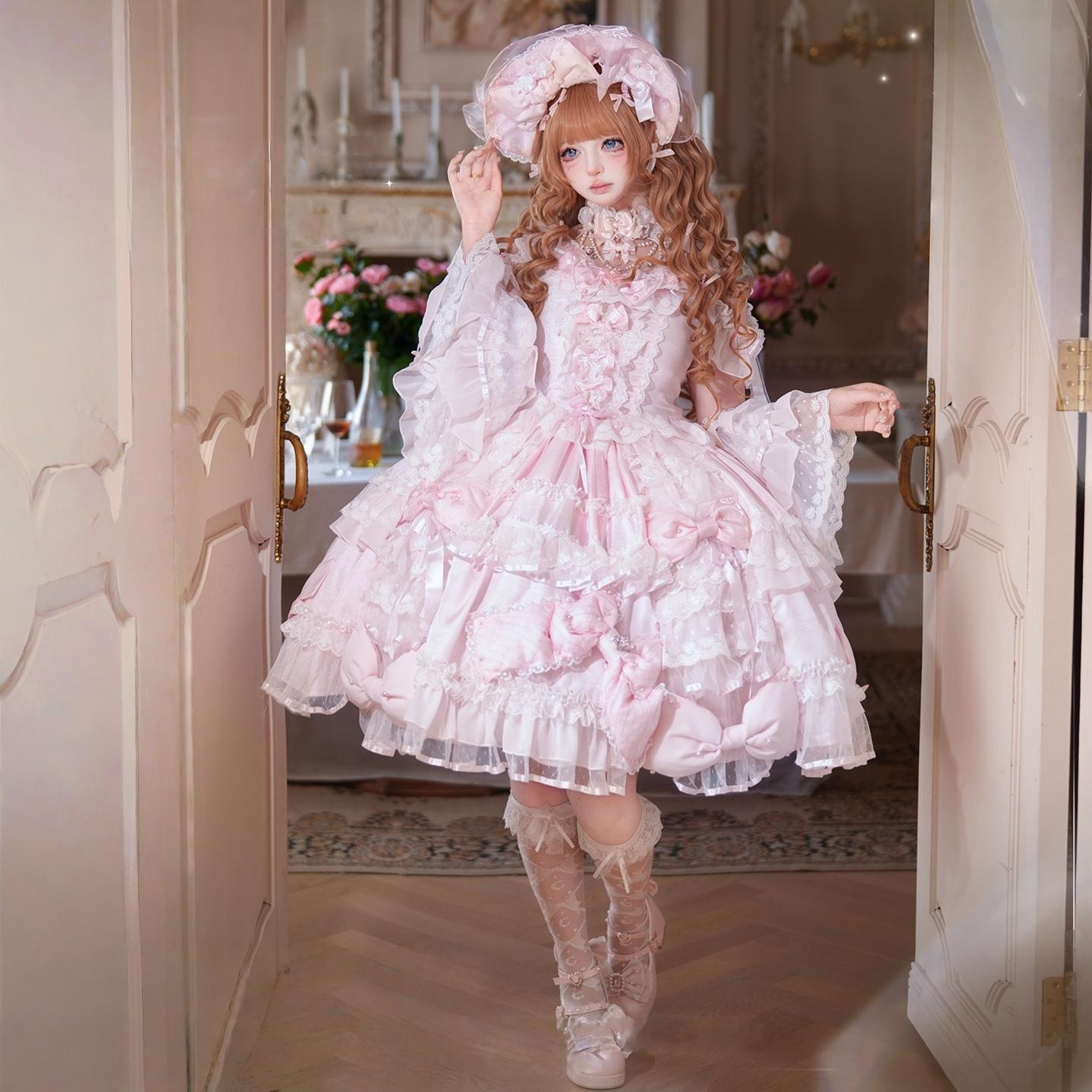 Mengfuzi - Gem Princess - Wedding Sweet Lolita JSK Dress Suit, Side Zipper