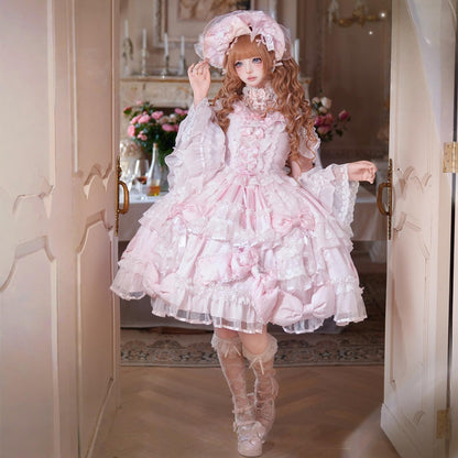 Mengfuzi - Gem Princess - Wedding Sweet Lolita JSK Dress Suit, Side Zipper