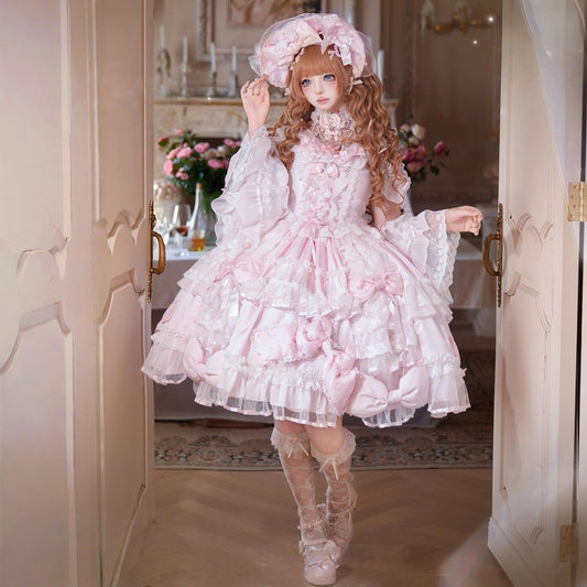 Mengfuzi - Gem Princess - Wedding Sweet Lolita JSK Dress Suit, Side Zipper